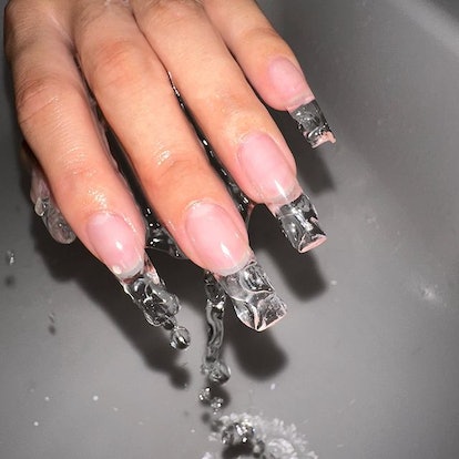 Clear nails.