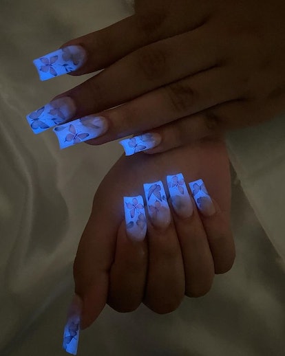 Glow-in-the-dark nails.
