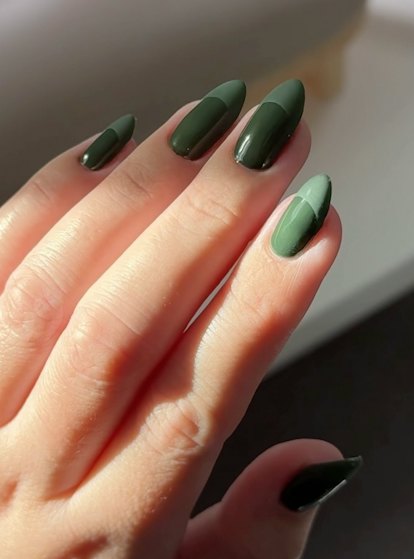 Green nails.